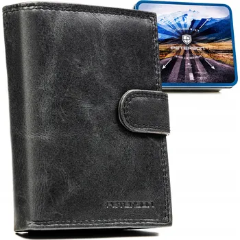 Peněženka Peterson pánská peněženka z pravé kůže černá - muž