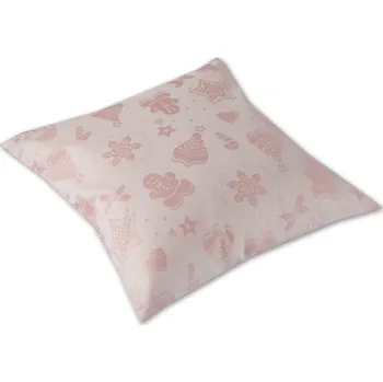 Povlak na polštářek Vánoční povlak na polštář damašek 40x40 GALA Vánoční pečení pudrové