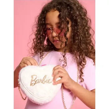 Kabelka Sinsay - Kabelka z umělé kožešiny ve tvaru srdcí Barbie - krémová - 9912I-01X - 9912I-01X-ONE