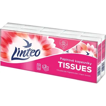 Toaletní papíry Kapesníky papírové 3-vrstvé, 10 ks