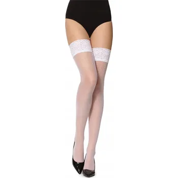 Dámské punčochy Merry Style Dámské samodržící punčochy 20 DEN GI1109 (Bílá, XS-S)