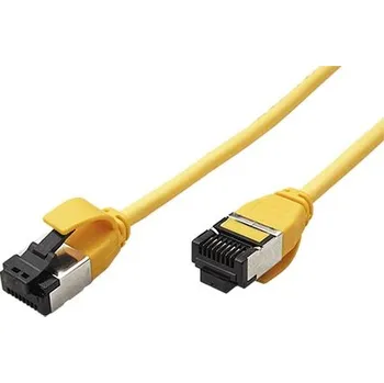Síťový kabel ROLINE U/FTP patchkabel kat. 8, tenký, LSOH, 0,3m, žlutý - 21.15.3231