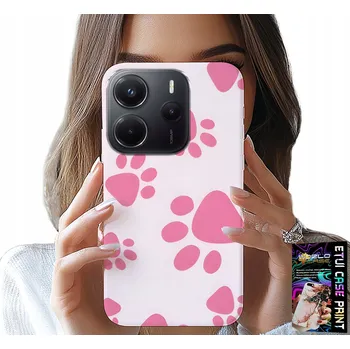 Pouzdro na mobilní telefon POUZDRO PRO XIAOMI NOTE 14 4G - RŮŽOVÉ PSÍ TLAPNICE, ZADNÍ KRYT , KRYT