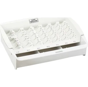 Příruční pokladna Burg Wächter 24660 počítadlo na mince (š x v x h) 253 x 194 x 65 mm šedá
