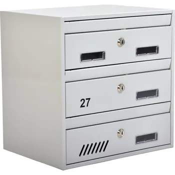 Poštovní schránka M35 schránka modulová 3ks jmenovka RAL 7035 / Šedá