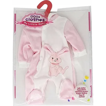 Doplněk pro panenku Oblečení pro panenku Adar 45 cm dupačky bílo-růžové