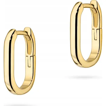 Náušnice Jemné STŘÍBRNÉ NÁUŠNICE ryzost 925 Oválné Hladké