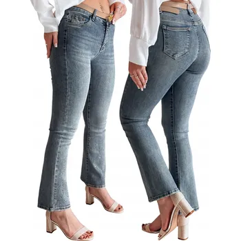 Dámské džíny DStreet UY2449 dámské džíny zvony velikost XS