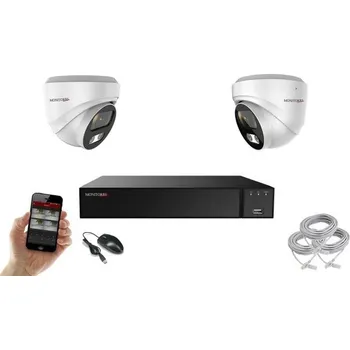Kompletní kamerový systém Monitorrs Security AI IP 2 kamerový set 5 Mpix WDome (6370K2) (Monitorrs Security)