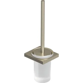 WC štětka Kludi VELA C Štětka WC na pověšení, sklo matné / nikl kartáčovaný PVD, 31974N5