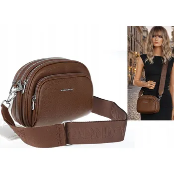 Kabelka Regina Schrecker kabelka přes rameno eko kůže hnědá