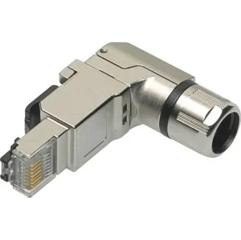 Konektor Konektor RJ45 Cat5e, Cat6a, pravoúhlý, Kabelová montáž, Samec, číslo řady: 130047
