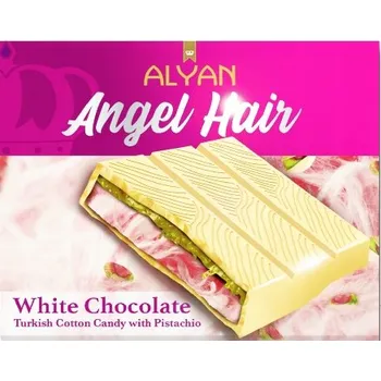 Cukrovinka ANDĚLSKÁ ČOKOLÁDA BÍLÁ Andělské Vlasy + Pistácie Angel Hair 80g Aylan