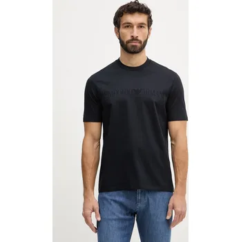 Pánské tričko Bavlněné tričko Emporio Armani EM004593.AF10762 námořnická modř 59A, vel. S