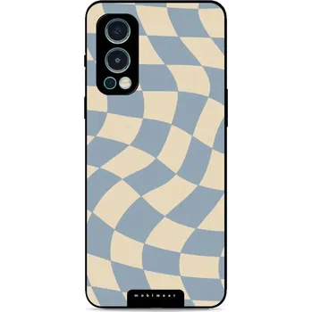Pouzdro na mobilní telefon Lesklý kryt Mobiwear Glossy - OnePlus Nord 2 5G - GA59G Modrá a béžová šachovnice - VÝPRODEJ (Prémiové lesklé pouzdro, obal, kryt Mobiwear Glossy na mobil OnePlus Nord 2 5G - GA59G Modrá a béžová šachovnice, materiál Plast + TPU silikon - krytí po všech)
