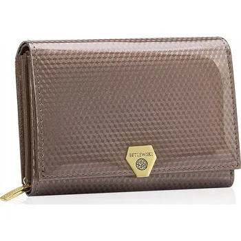 Peněženka Betlewski peněženka z pravé kůže hnědá - dámská