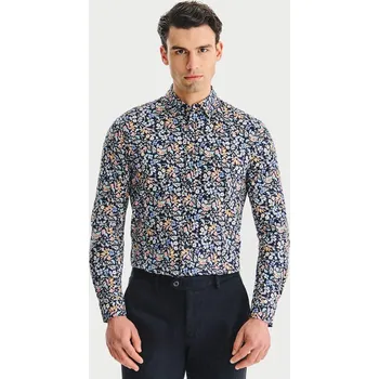 Pánská košile Pako lorente pánská košile casual s dlouhým rukávem slim střih bavlna velikost XXL