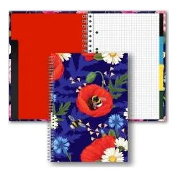 Set školních potřeb Brulion B5/160K kratka Kwiaty polskie PENMATE