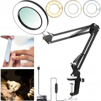 Lampička LED LAMPA S LUPU KOSMETICKÁ DERMATOLOGICKÁ USB