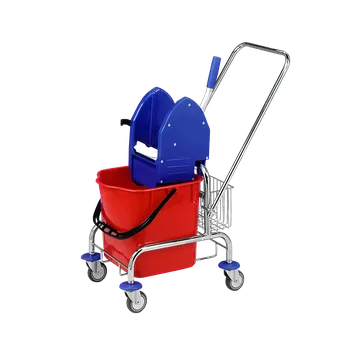 Úklidový vozík Jednokbelíkový vozík pochromovaný 25 l