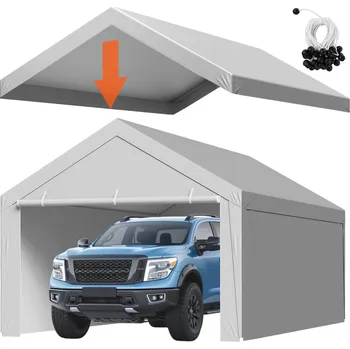 Auto-moto Vevor Náhradní kryt karportu 6×4 m s bočními stěnami vodotěsný šedý