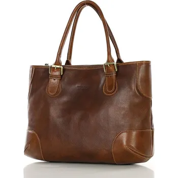 Kabelka MARCO MAZZINI hnědá kožená shopper kabelka (419b) Velikost: ONE SIZE