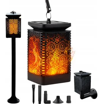 Venkovní osvětlení Solární Lampa 3v1 LED Zahradní, Lucerna, Pochodeň s Efektem Plamene