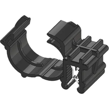 Stahovací páska WKK Klip na hrany zástrčný ART005913 Průměr svazku (pevný)=10 mm tepelně stabilizovaná, kabelový svazek, boční montáž černá 1 ks