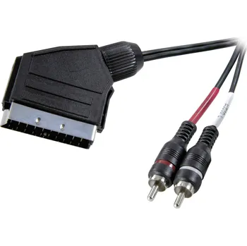 Audio kabel SpeaKa Professional SP-7870676 SCART / cinch audio kabel [1x SCART zástrčka - 2x cinch zástrčka] 2.00 m černá