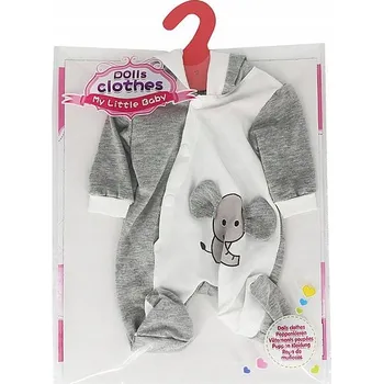 Doplněk pro panenku Oblečení pro panenku ADAR miminko 45 cm bílo-šedé