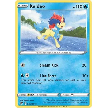 Karetní hra Pokémon karta Keldeo 045/189 Holo