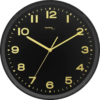 Hodiny Techno Line WT 8500-1 gold DCF nástěnné hodiny 30 cm x 4.1 cm , černá
