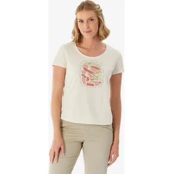 Pánské tričko QUECHUA Dámské turistické tričko NH 500 M BÍLÁ