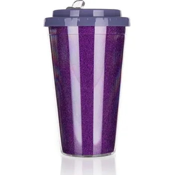 Hrnek cestovní GLIT. 500ml fialový