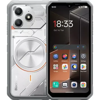 Mobilní telefon Blackview FORT 100 - 8/128 GB, stříbrný (Blackview FORT 100 - odolný smartphone IP68/IP69K s 24 GB RAM a 5000mAh baterií)