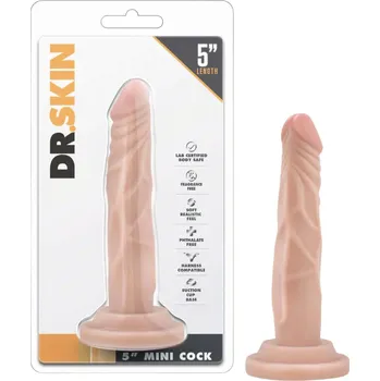Dildo Dr. Skin 5 - realistický dildo s přísavkou (14,5 cm)