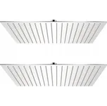 VidaXL Dešťová sprcha z nerezové oceli, 2 ks, 50 x 50 cm