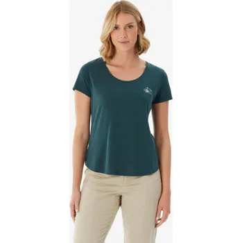 Pánské tričko QUECHUA Dámské turistické tričko NH 500 3XL MODRÁ|ZELENÁ