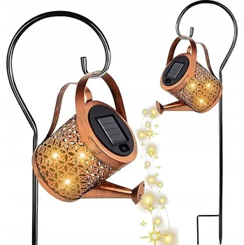 Venkovní osvětlení Solární Zahradní Lampa Konvička se soumrakovým senzorem, voděodolná LED IP65