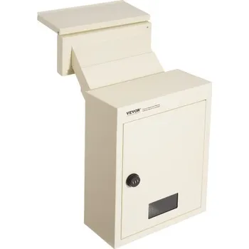 Poštovní schránka Poštovní schránka VEVOR do zdi, odolná ocelová schránka do zdi s kombinačním zámkem 2,8-7,9" a 13", 12,5x6,3x16,9", béžová