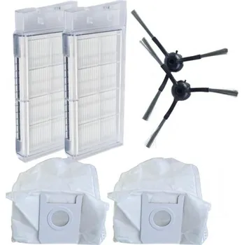 Sada příslušenství pro robotický vysavač HEPA filtry s kartáčky pro ROIDMI EVE Plus SDJ01RM a sáčky, sada 6ks