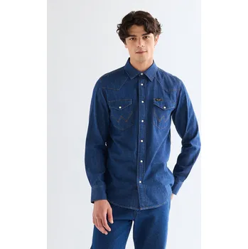 Pánská košile Pánská jeans košile Wrangler Caroline Creek 112378124 Velikost: M