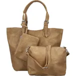 Trendy dámský koženkový set kabelek Catia, khaki