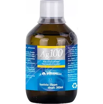 Lék na kožní problémy, vlasy a nehty Aurum Koloidní stříbro Ag100 300 ml
