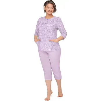 Dámské pyžamo Dámské pyžamo Martel Maria Ii 201 3/4 3XL-4XL Švestka 3XL