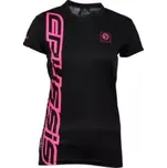 Crussis dámské tričko krátký rukáv černá/růžová vel. XS