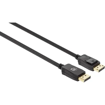 Audio kabel Manhattan DisplayPort kabel Konektor DisplayPort, Konektor DisplayPort 3.00 m černá 353625 8K UHD Kabel DisplayPort