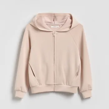 Dívčí mikina Reserved - Rozepínací mikina s modalem - kávová - 879HV-84X - 879HV-84X-U13