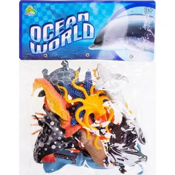 Figurka MOŘSKÁ ZVÍŘATA 12 Ks velké figurky rak krab 6061