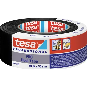 Izolační páska tesa Duct Tape PRO 74613-00002-00 instalatérská izolační páska černá (d x š) 50 m x 50 mm 1 ks